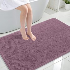 OLANLY Large Bathroom Rugs 44x32, Extra Soft Absorbent 44" X 32", Deep Plum