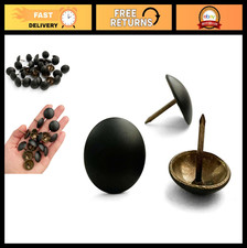100PCS Matte Black Upholstery Tacks - Metal Thumb Tacks for Furniture, D19mmxL20