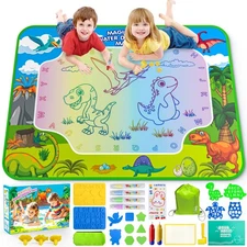 Water Doodle Mat for Kids 32x40" Mess-Free Coloring Drawing Educational Toy