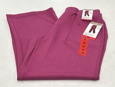 Mondetta Women's Ultra-Soft Wide Leg Pants, Raspberry Coulis, Size M