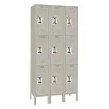 Lyon 7Gc52523isu Wardrobe Locker, 45 In W, 15 In D, 78 In H, (2) Tier, (3) Wide
