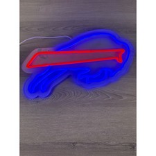 Buffalo Bills LED Neon Sign USB Powered NFL Wall Decor Blue Red Fan Cave Light