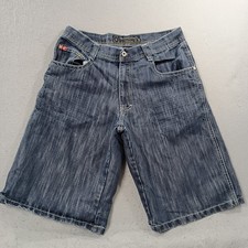 VTG Southpole Jean Shorts Mens Baggy Y2K Denim Jort Red Tab Skater Blue Size 33