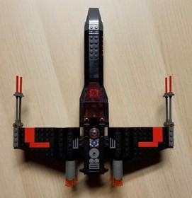 Custom Lego Star Wars: X-wing Star Fighter Lot (3) Black / Red Stealth 7140