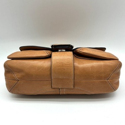 COACH Soho Leather Shoulder Bag Accessory Pouch Brown Y2K Good