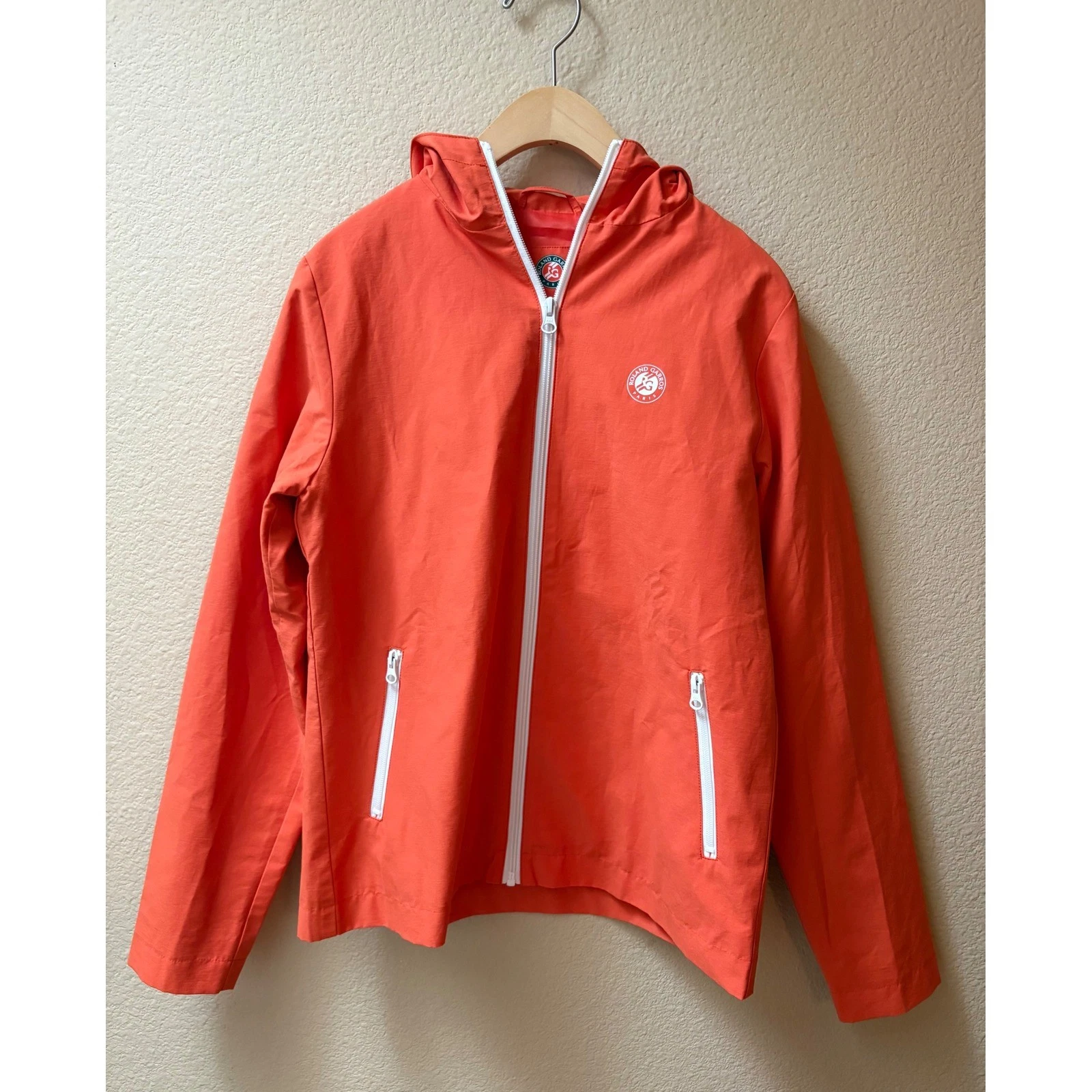 Roland Garros French Open Official Hooded Windbreaker Jacket Orange Small image 1