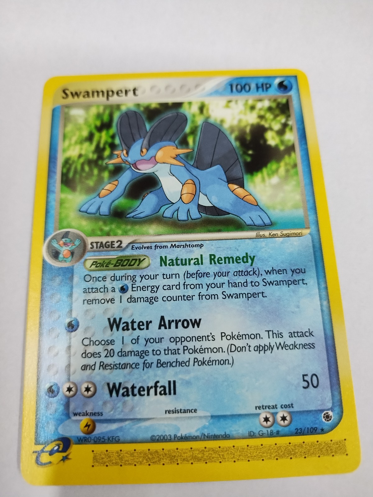 MINT 2003 Pokemon EX Ruby & Sapphire Swampert #23/109 VINTAGE invest