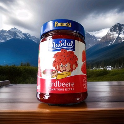 Pumuckl   Konfitüre Extra 340 g  für Feinschmecker Maintal Haltbar bis 01.2028
