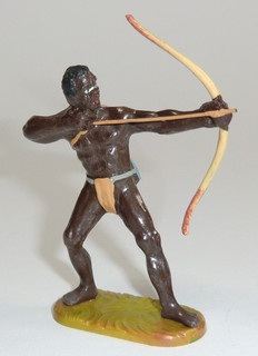 Elastolin | 7cm Serie | Großwildjagd | Afrikanischer Jäger | Bogenschütze