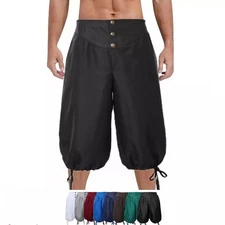 Medieval Mens Pants Renaissance Knee Pants Knickers Tudor Pants Ridding Breeches