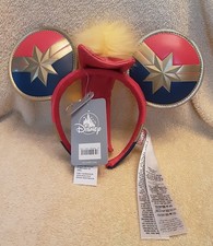 NWT Disney Parks Minnie Mouse Ears Captain Marvel Headband Avengers OSFM