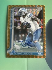 2025 Topps Chrome Football Tate Ratledge True Gold Geometric Auto RC /50