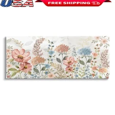 Stretched Canvas Floral Wall Art Anemone Flower Arrangement Decor Ready to Hang