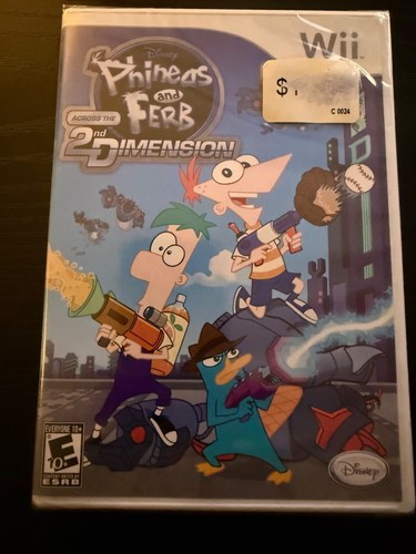 Phineas and Ferb Across the 2nd Dimension Nintendo Wii Brand New Sealed
