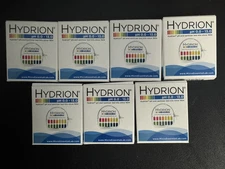 7 HYDRION Lab USA pH Test Paper Tape Strips Roll 0-13 Wide Range # 93 EXP 2027 