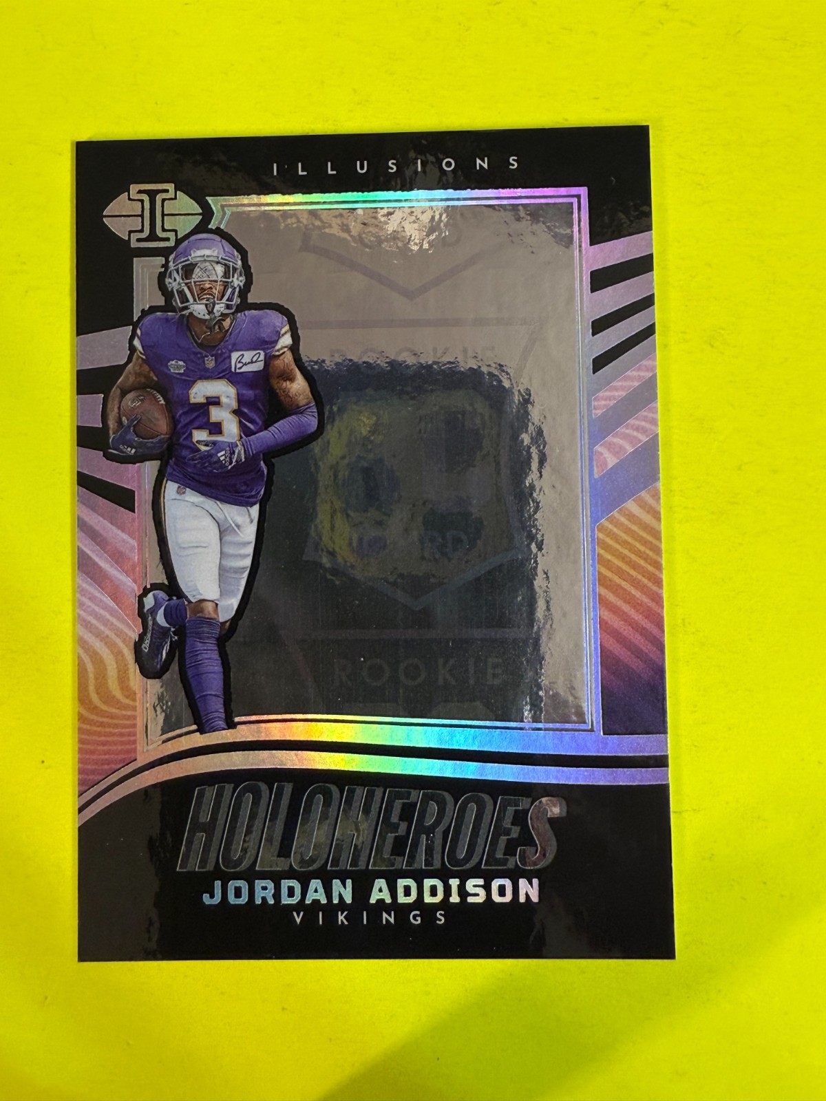 Jordan Addison Panini Illusions Holoheroes Rookie #24 Base