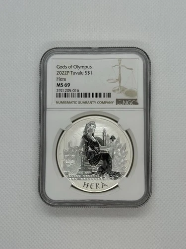 2022 P  S$1 Tuvalu Gods Of Olympus Hera 1oz Silver NGC MS69. Free Shipping!