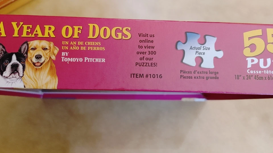 A YEAR OF DOGS 2015 White Mountain 550 peças quebra-cabeça aposentado RARO COMPLETO POPULAR - Imagem 3 de 4