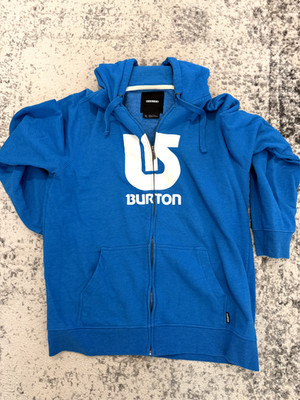 Burton Snowboard Sweatshirt Mens XL Full Zip Hoodie Snowboard Ski Fleece