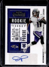 2020 Panini Contenders James Proche Auto Rookie Ticket #211 Ravens Rookie