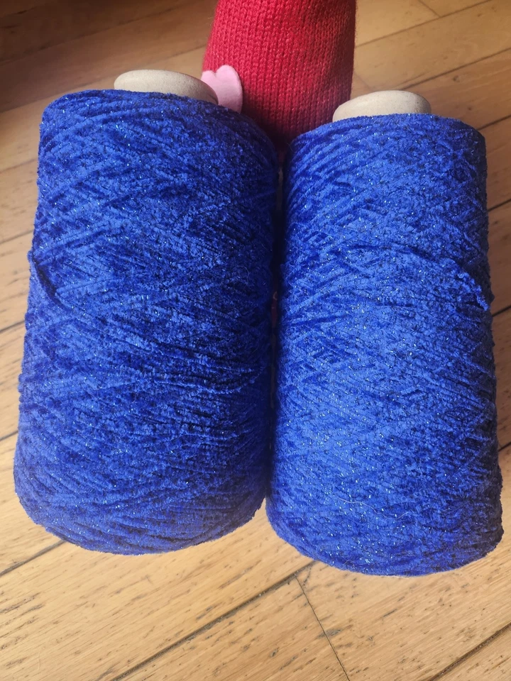 Итальянская роскошная пряжа велюровая блестящая вискоза/Pa / люрекс (бархат) блестящая 1045 г - Изображение 2 из 4