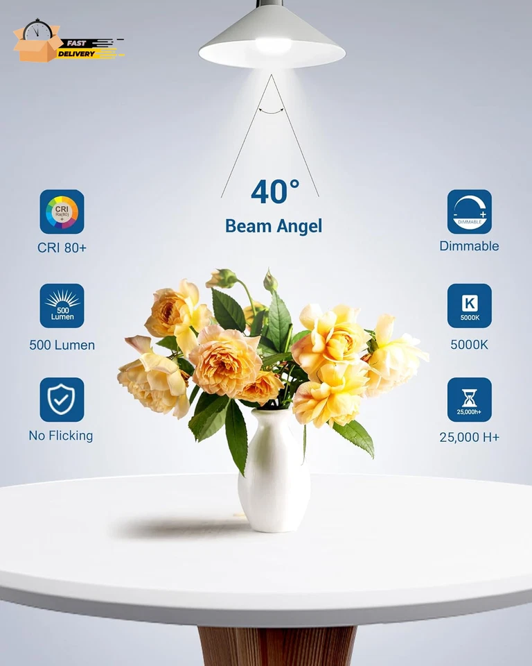 6-Pack GU10 LED Dimmable Bulb, 500LM, 5000K Daylight Track Lighting B - Image 2 of 4