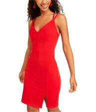 Sequin Hearts Womens Slim Bodycon Dress, Red, Juniors, 11