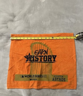 Earn History Houston Astros 2017 WORLD SERIES ORANGE Hand TOWEL