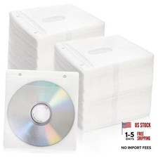 500 Pack Premium CD DVD Sleeves, Double Sided Refill Plastic Sleeve Disc
