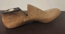 Vintage Cobblers Solid Wood  Metal Shoe Form Mold 9AAAA