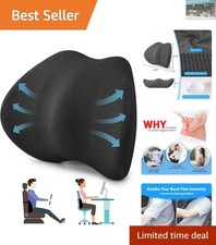 Posture-Correcting Lumbar Support Pillow for Cars  Office Chairs - Dark Grey