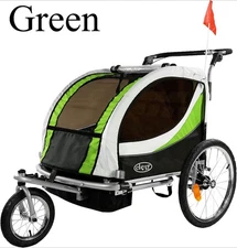 ClevrPlus Deluxe 3-in-1 Double 2 Seat Bicycle Bike Trailer Jogger Stroller
