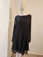 Black Sequin Midi Dress