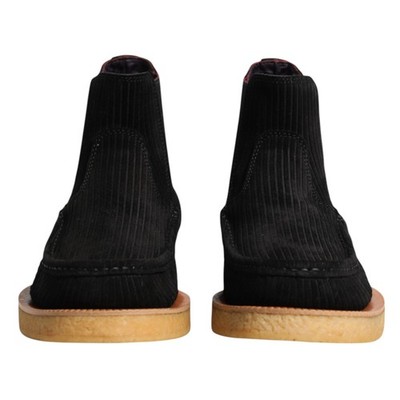 Dolce & Gabbana Black Calf Suede Slip On Ankle Boots Shoes Dolce & Gabbana Black Calf Suede Slip On Ankle Boots Shoes main image 4
