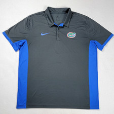 Nike Dri-Fit Florida Gators Polo Shirt Men's Size XL Gray Short Sleeve College