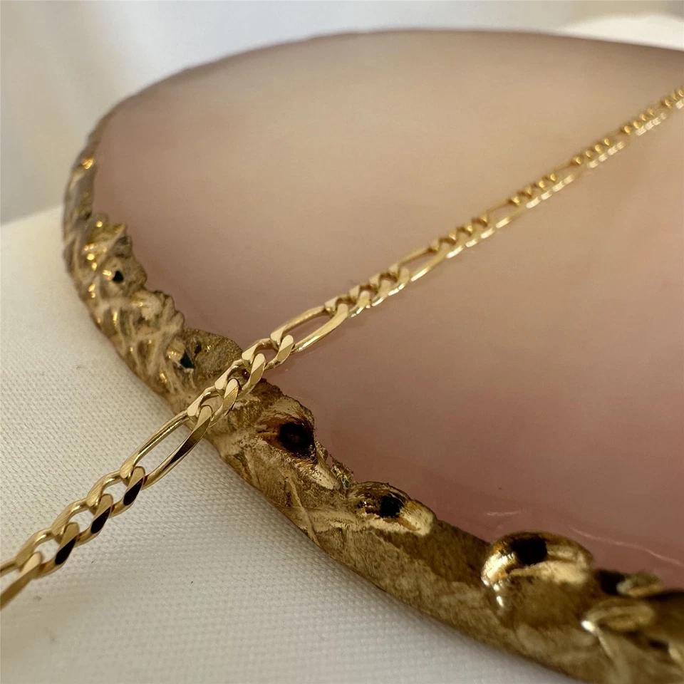 Chaine de Cheville Mailles Alternées en Or Jaune 9 Carats - Photo 3/4