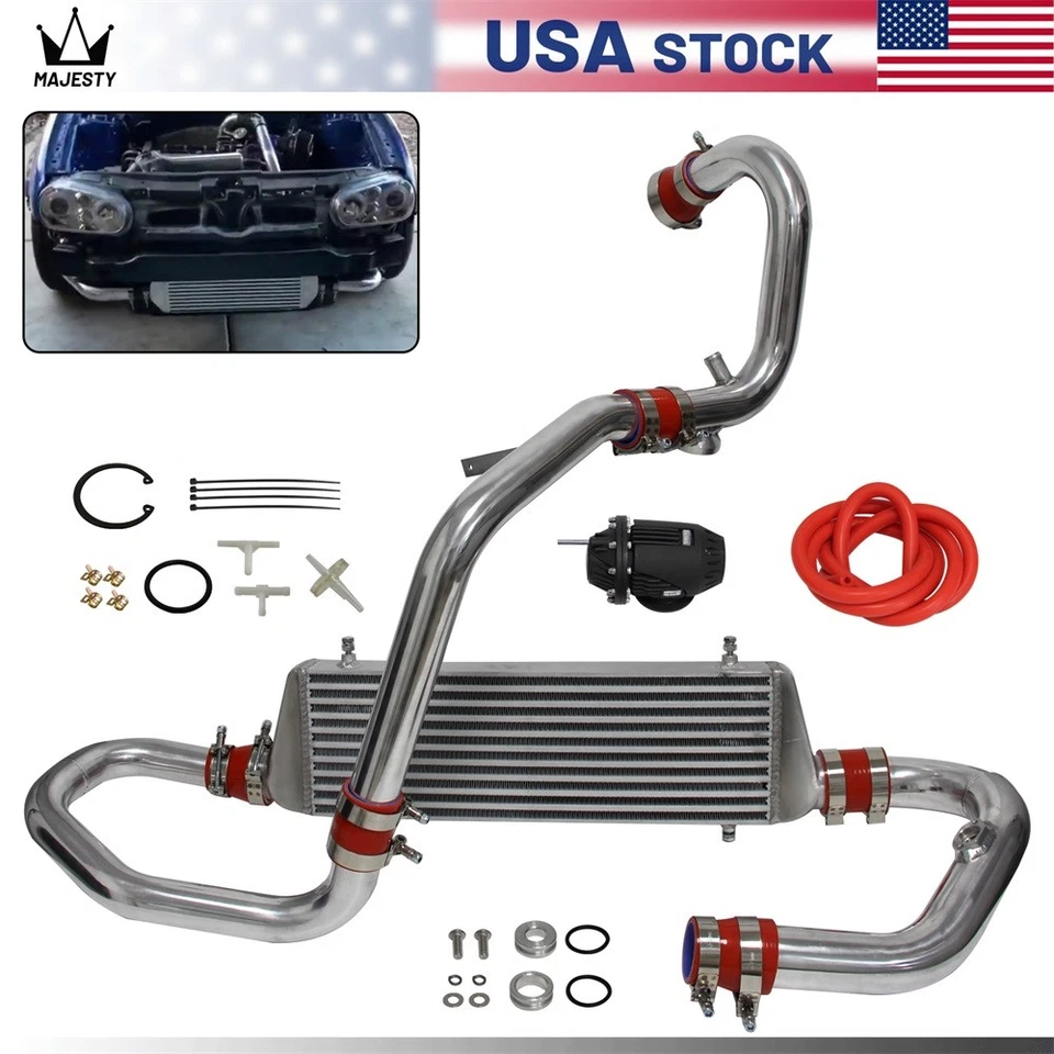 Intercooler Kit +Pipes + BOV For VW Jetta Golf GTI GL GLI GLS MK4 1.8T 98-05 Red — 第 3/4 张图片