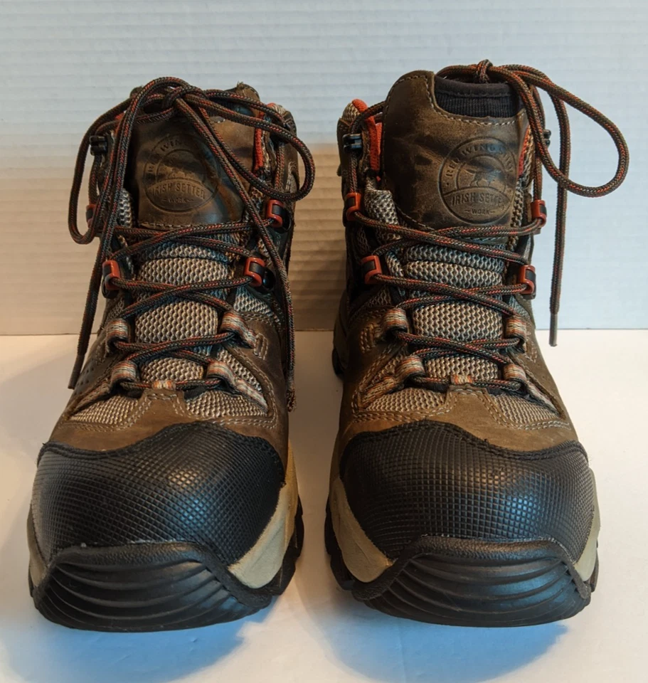 Red Wing Irish Setter Crosby 安全鞋头远足工作靴女式 8 B 码 — 第 3/4 张图片