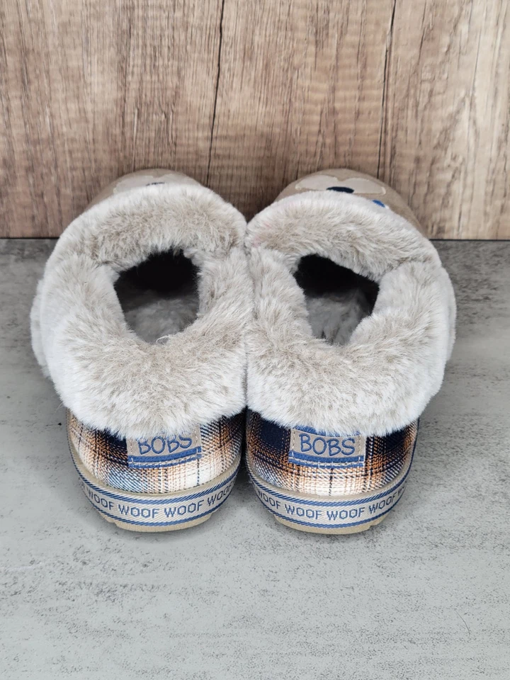 Zapatillas de espuma viscoelástica Skechers para mujer Bob's Too Cozy Dog "Woof" talla 6 Foto 3 de 4