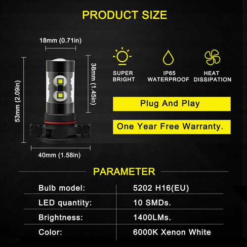 For Subaru Impreza 2012-2016 6x LED Headlight Fog Light Bulbs Combo Kit white - Imagen 11 de 12