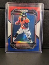 Montrell Washington 2022 Panini Prizm Red White Blue Prizm Rookie RC RWB Broncos