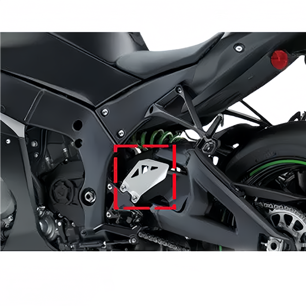 たかたか For Kawasaki ZX10R 2011+ Carbon Fiber Foot Peg Heel Plate Guard