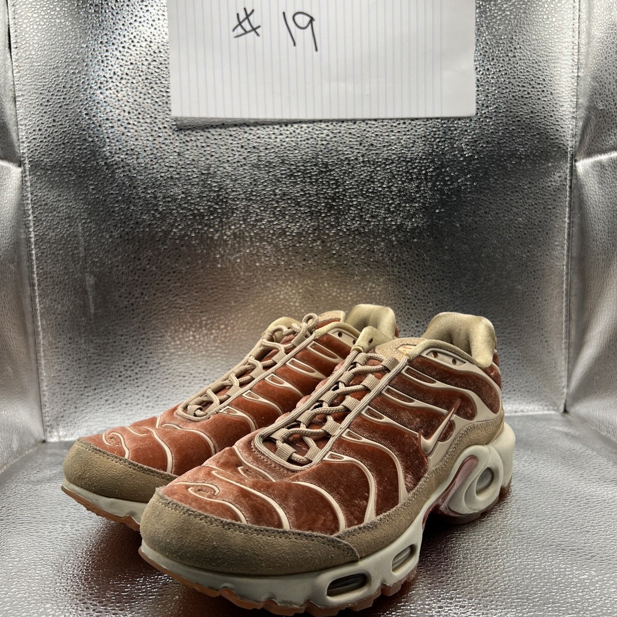 Nike Air Max Plus LX TN 1 Womens Suede Velvet Dusty Peach Pink