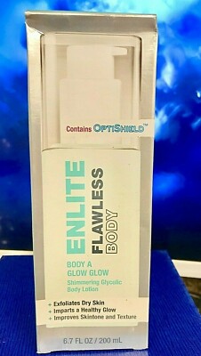 Enlite Flawless ~Body A Glow Glow~6.7oz ~Exfoliate Brighten Skin~Hint of Bronze