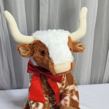Build A Bear Workshop Longhorn Cow Texas Steer Brown White 2023 Stuffed Plush
