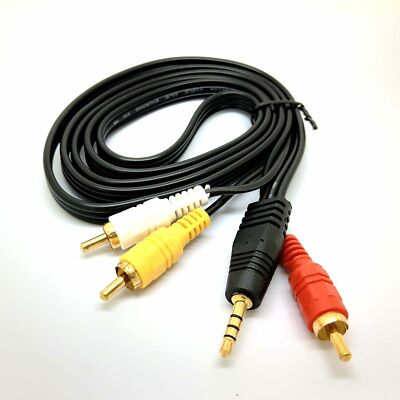 ARCHOS 3.5mm AV Cable RCA Male 3 Way In-Out Audio Video Composite Plug Adapter