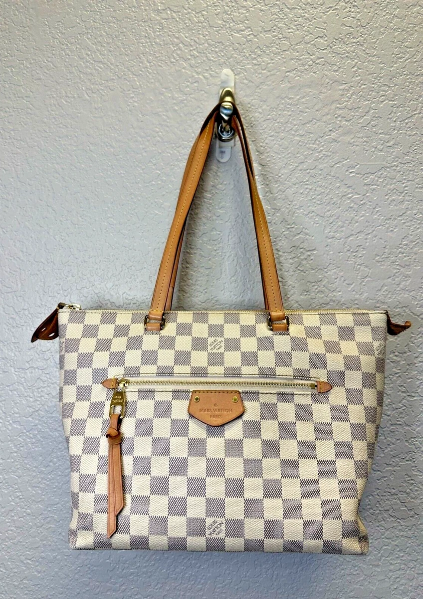 LOUIS VUITTON LV Damier Azur Iena Tote Bag PM Zip Closure