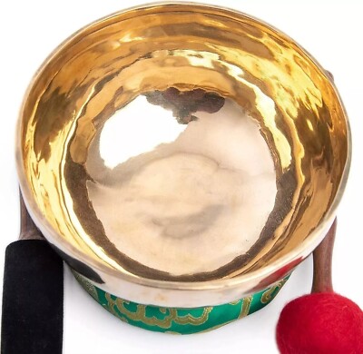 7.5" Large Tibetan Singing Bowl Set Master Healing Grade For Sound Bath ...