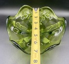 Viking Glass Green Pedestal Candy Dish & Pink Frosted Dish — photo 7