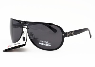 Matrix  polarisierte Luxus Sonnenbrille schwarzes Gestell graue Cat3 Gläser für Männer Autofahren